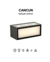 CANCUN  * APLIQUE LED IP65 10,5W 3000K GRIS OSCURO